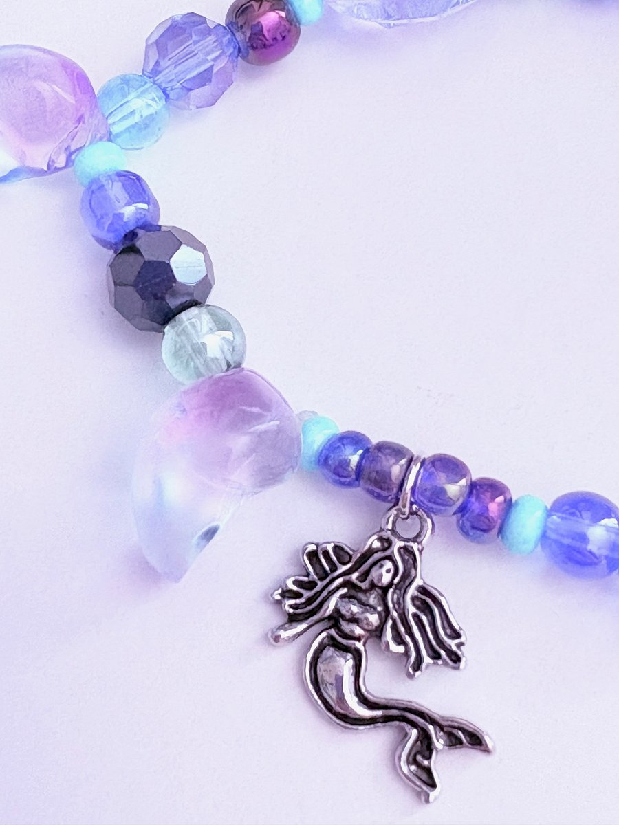 Handmade 7" Mermaid Charm Bracelet | Coastal Charm Jewelry by Monique Faella Designs™ | MFD-00063 product image (2)