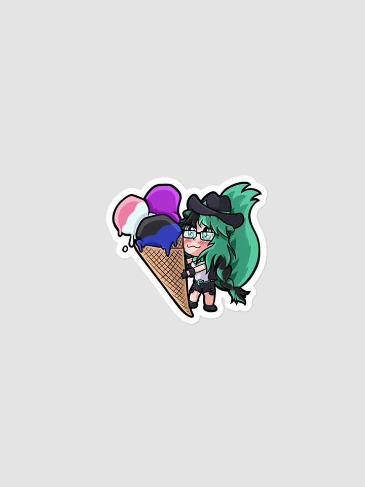 Mintzey Moon Pride Genderfluid Sticker product image (1)