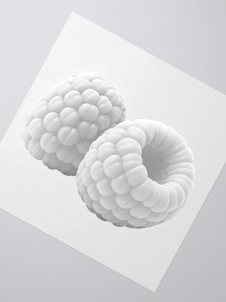 White Matte Raspberries Sticker product image (4)