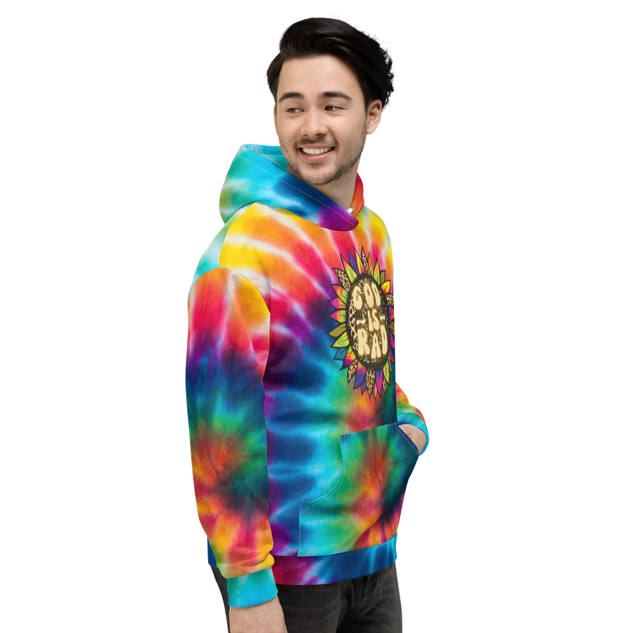 God Is Rad Tie Dye Leopard Sunflower Hoodie product image (4)