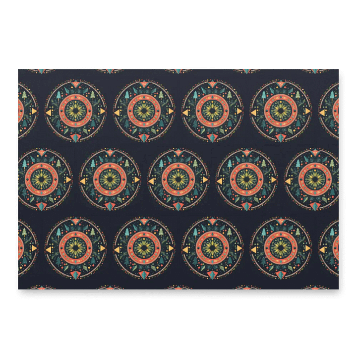 Circular and Triangle Christmas Tree Art wrapping paper product image (2)