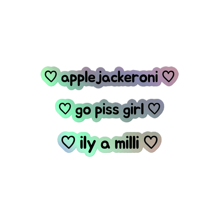 holographic applejackeroni stickers product image (2)