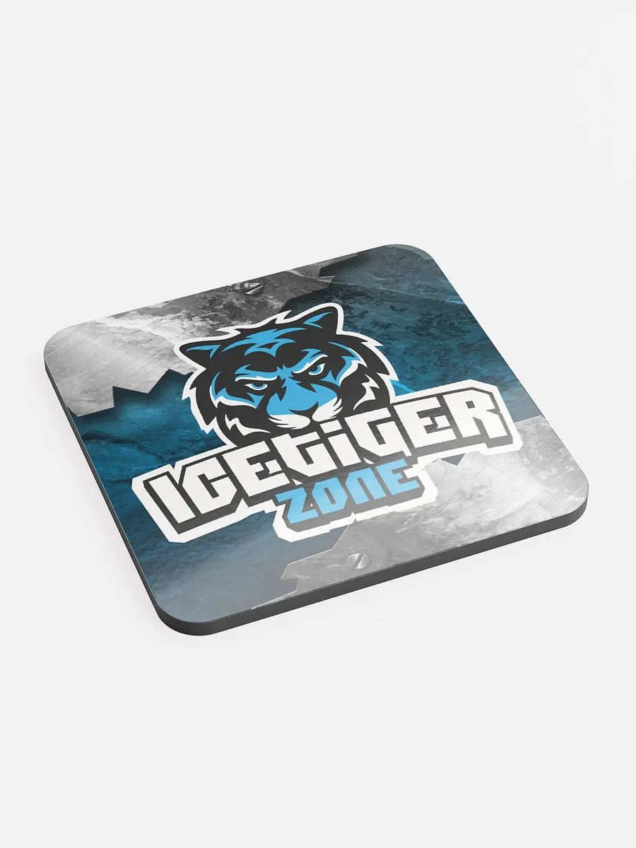 IceTigerZone logo Glossed Cork Coaster product image (2)