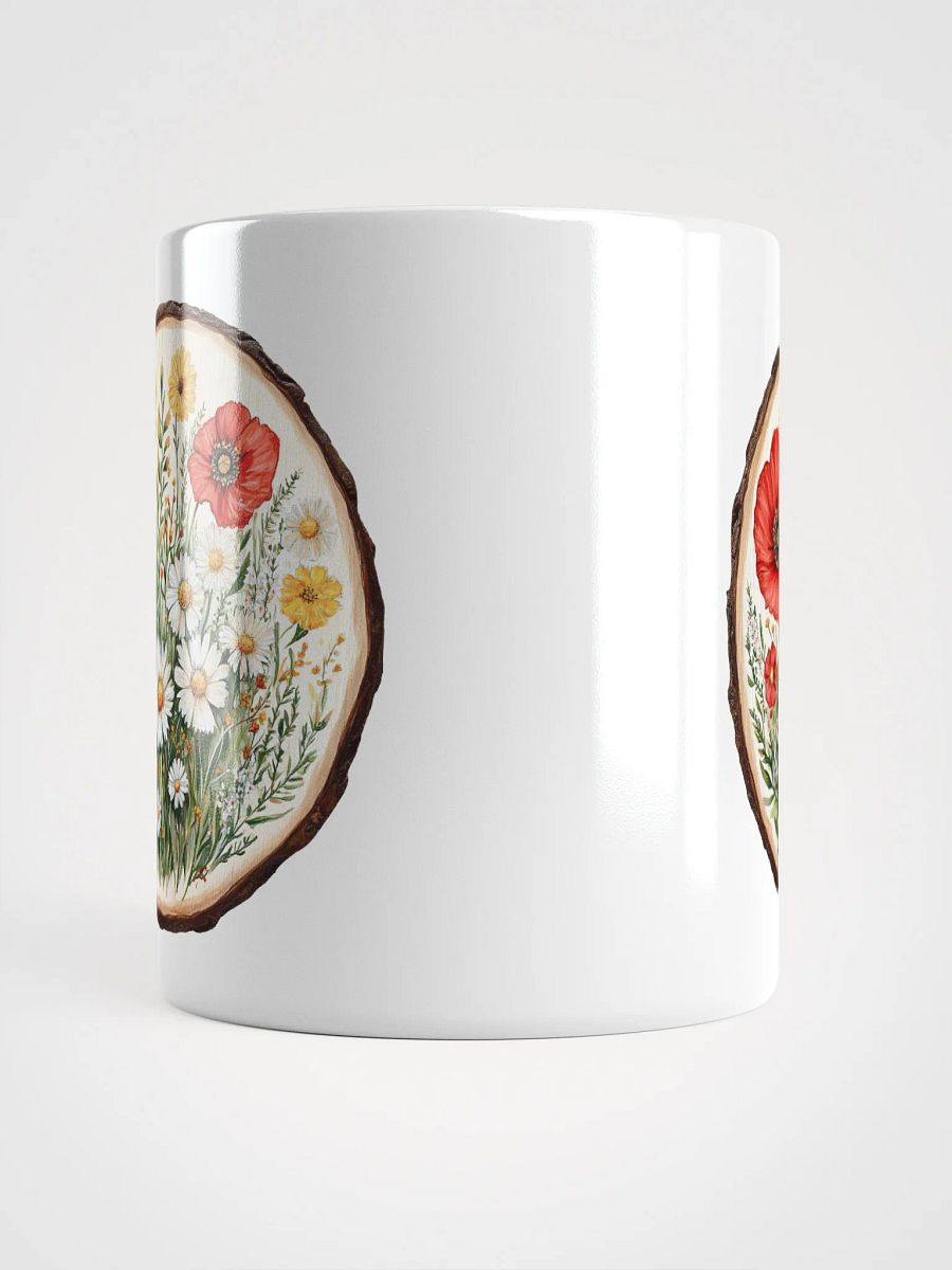 Poppy Wildflower Round Wood Art Ceramic Mug product image (15)