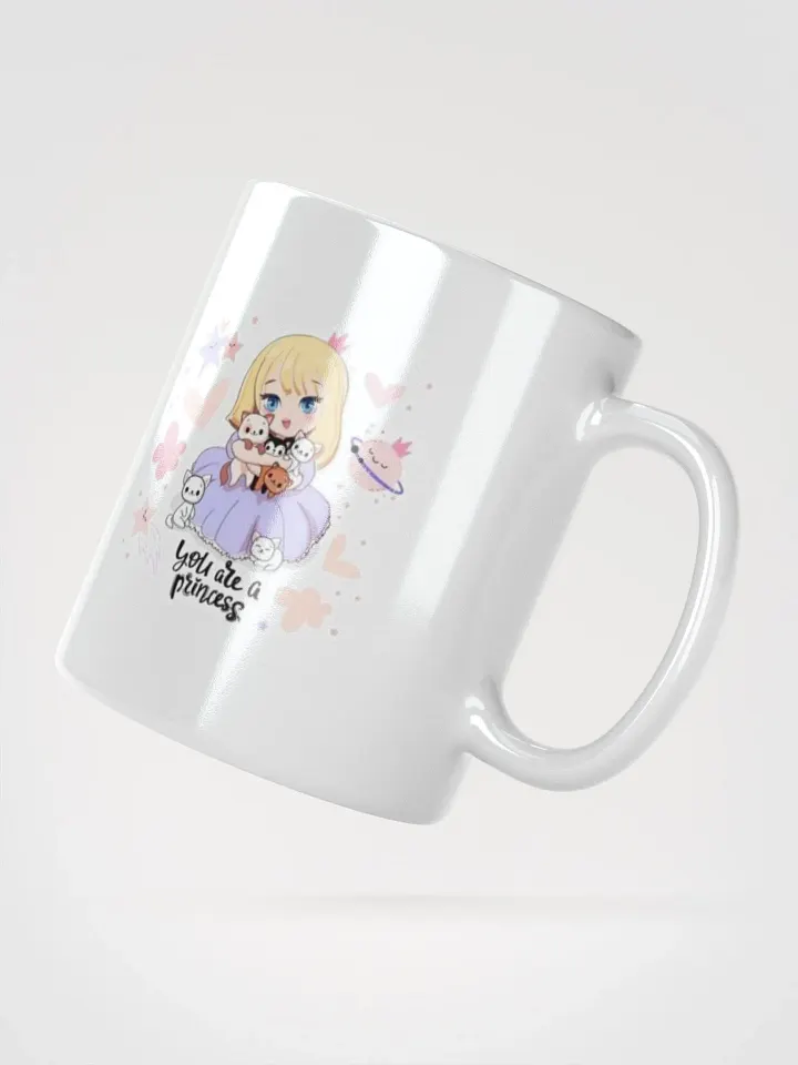 White Glossy Mug Princes product image (5)