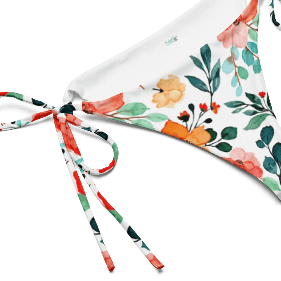 Watercolour Floral Pattern String Bikini Bottom - v7 product image (3)
