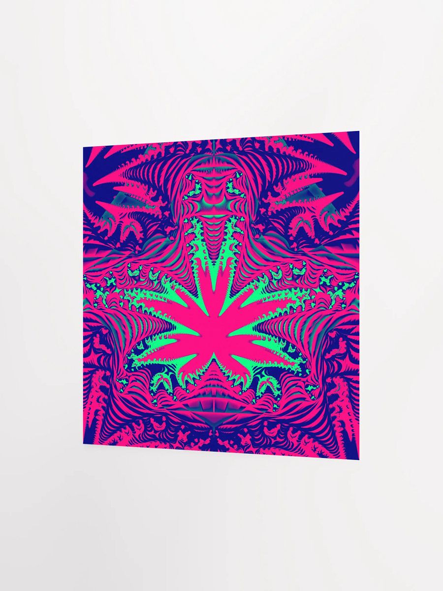 Pink Pot Leaf Poster, Psychedelic Cannabis Art, Weed Lover 420 High Home Decor product image (2)