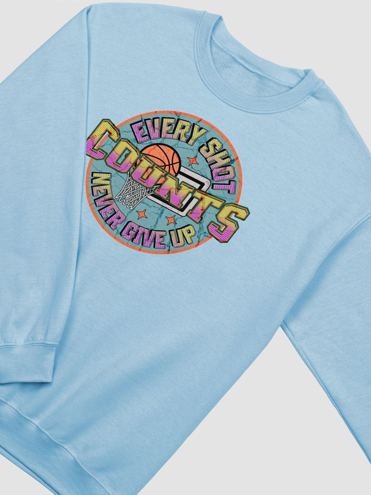 Every Shot Counts Basketball Crewneck Sweatshirt product image (6)