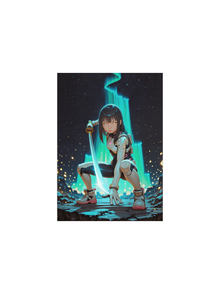 Cyber Samurai Girl Wall Art Poster product image (2)