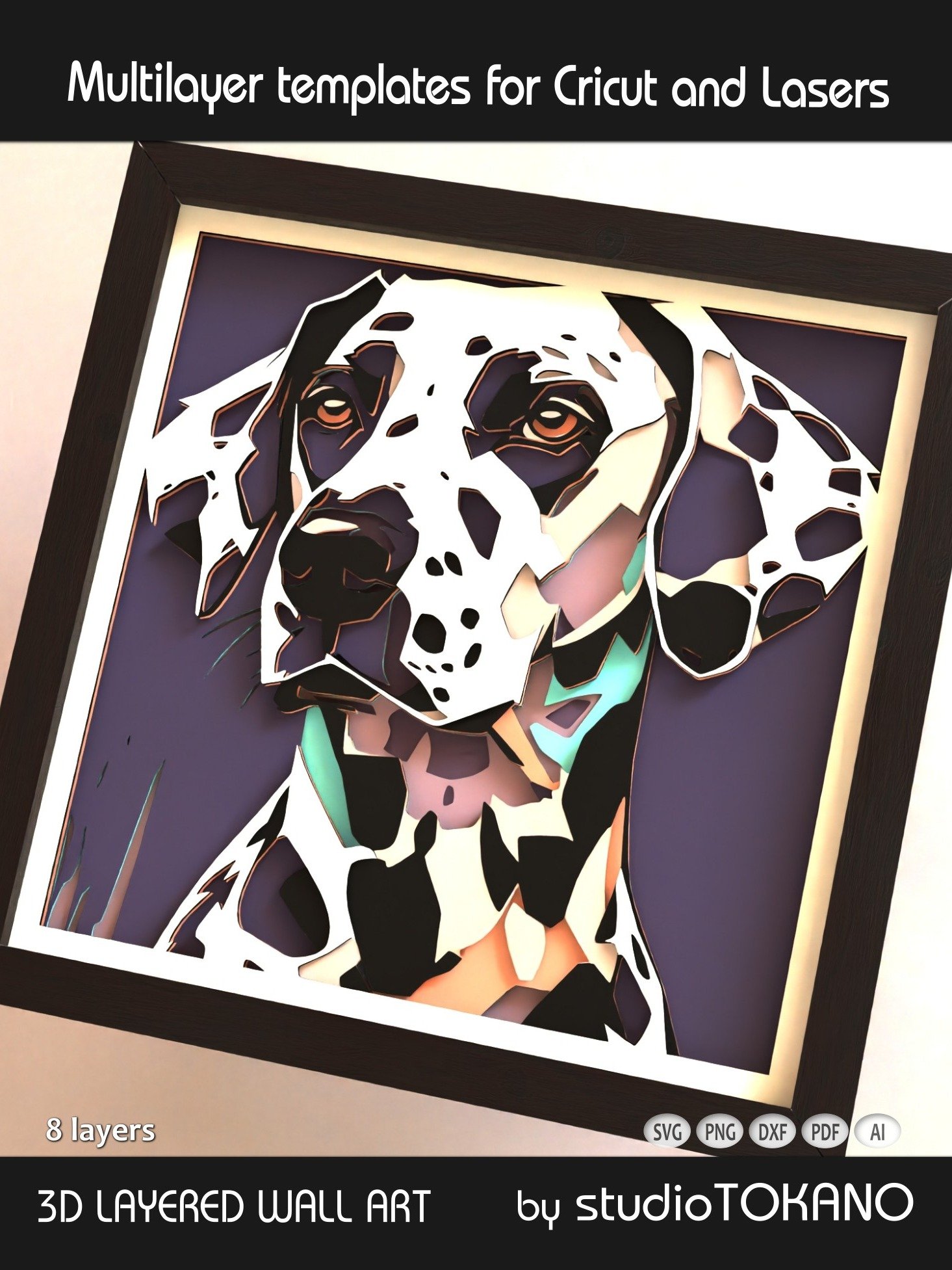 Dalmation Dog 3D Cut File product image (3)