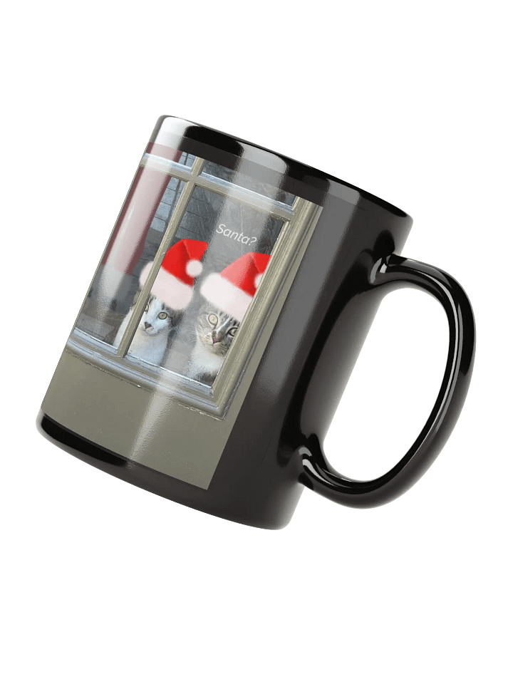 Kitty Christmas "I'll Be Good Next Year" Black Ceramic Mug product image (2)