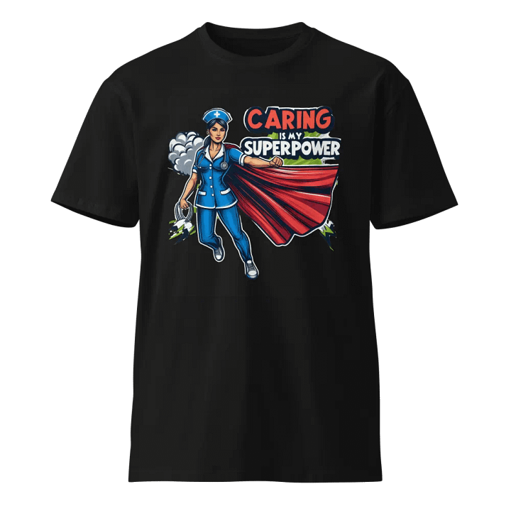 Caring Superhero Nurse Premium Tee product image (1)