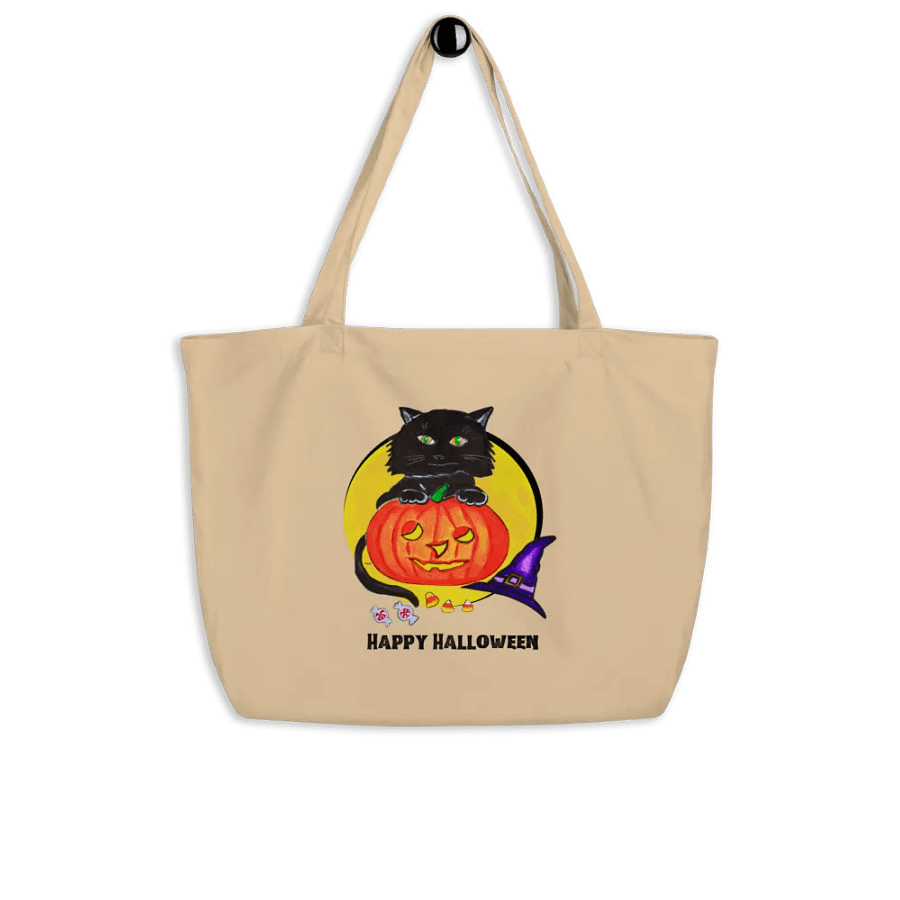 Black Cat Halloween Tote Bag product image (4)