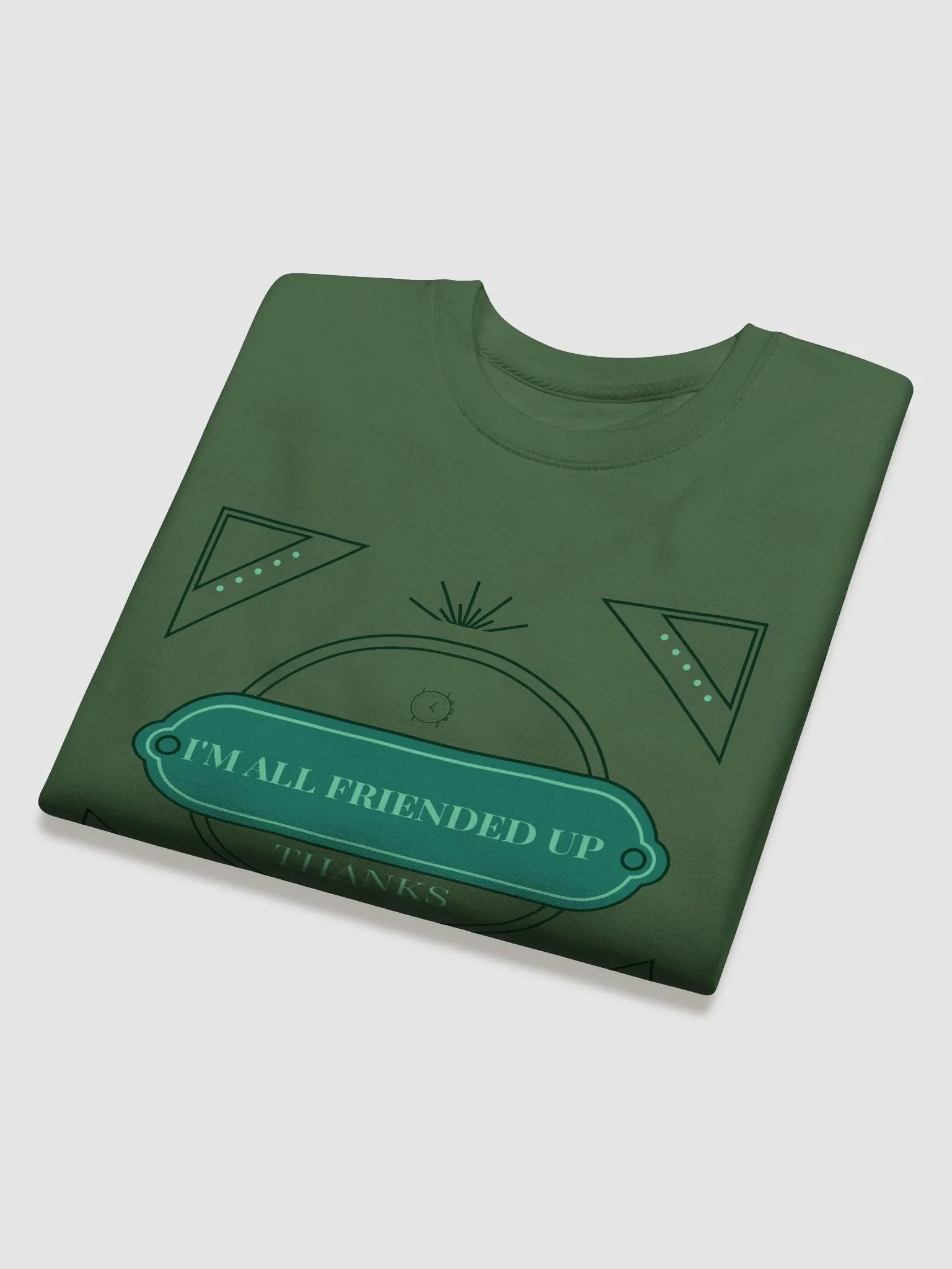All Friended Up Green Sweatshirt product image (4)