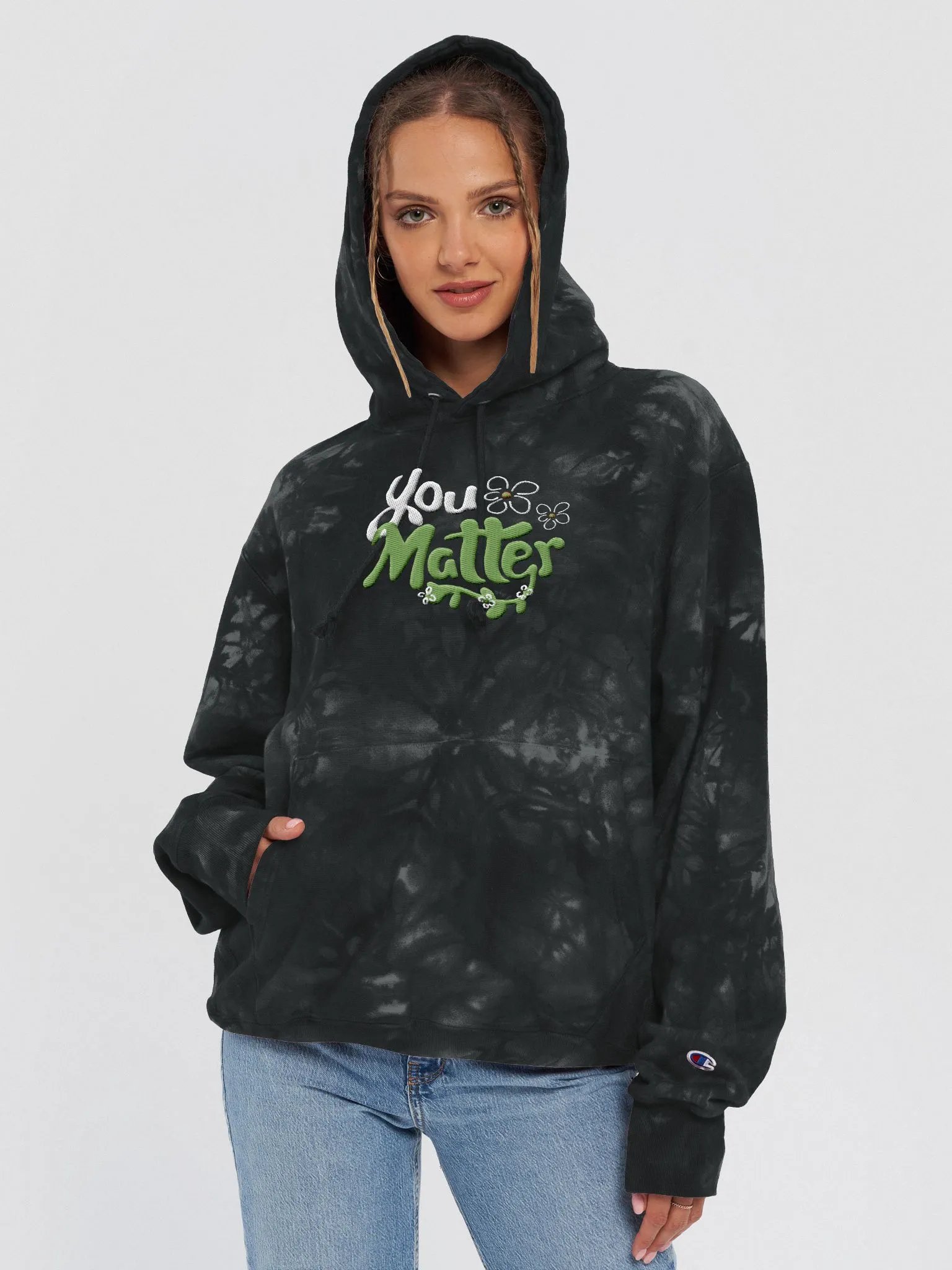 You Matter Flower Tie-Dye Hoodie product image (13)