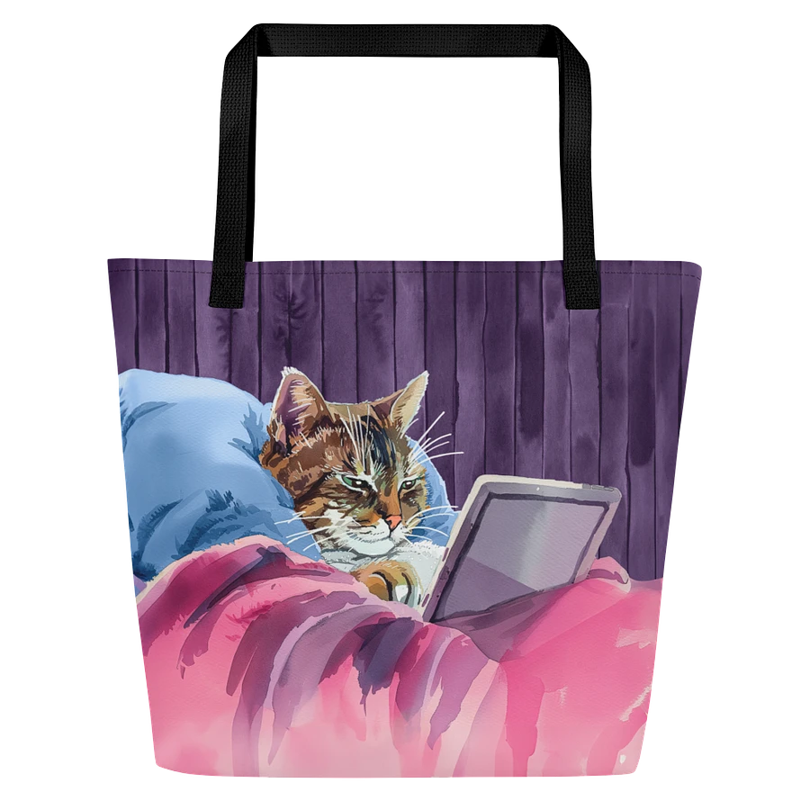 21st Century Digital Cat – Fun Feline Tote Bag product image (5)