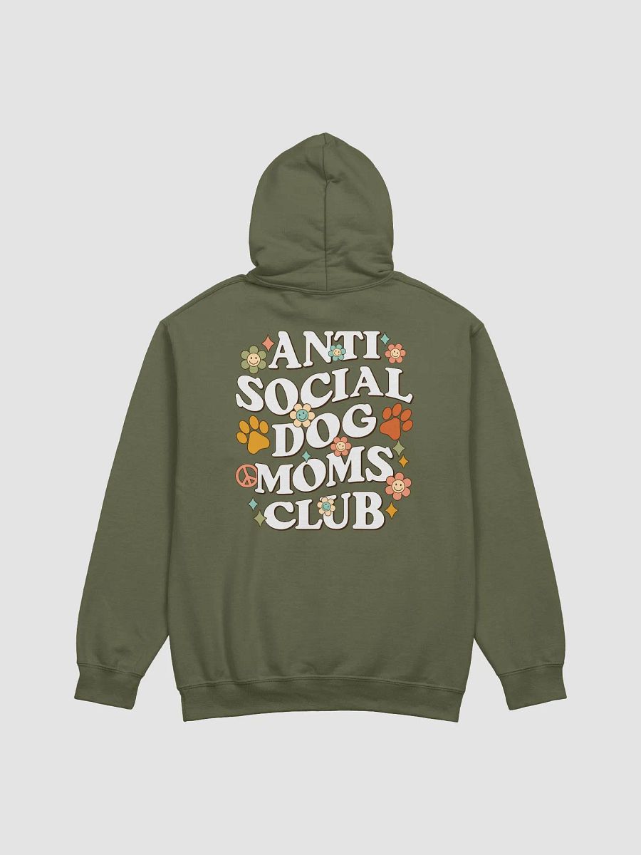 Anti Social Dog Moms Club Retro(White) Hooded Sweatshirt | Funny Introvert Hoodie for Dog Moms product image (25)
