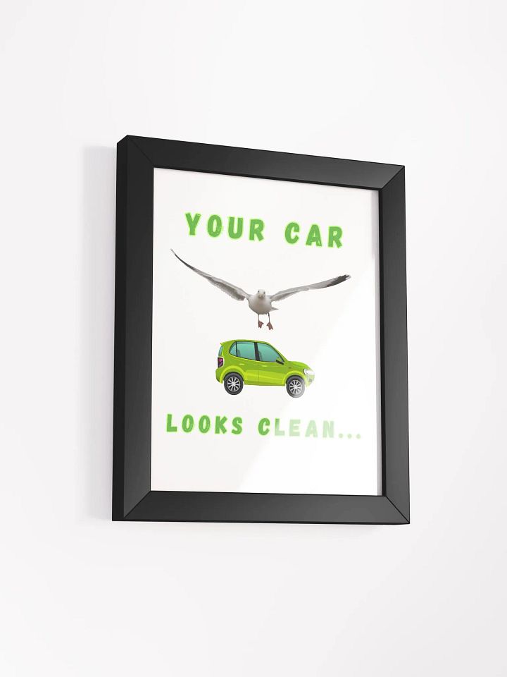 Your Car Looks Clean Seagull Framed Print product image (51)