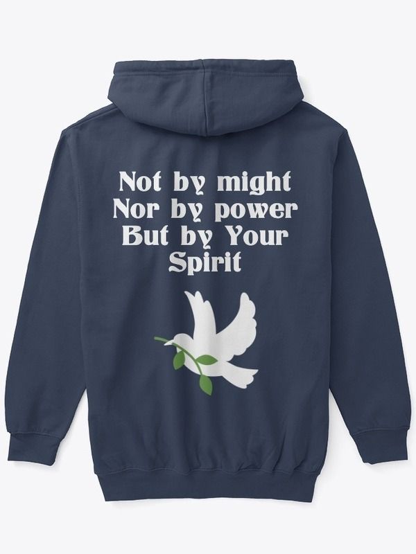 Not By Might Hoodie – Zechariah 4:6 product image (1)
