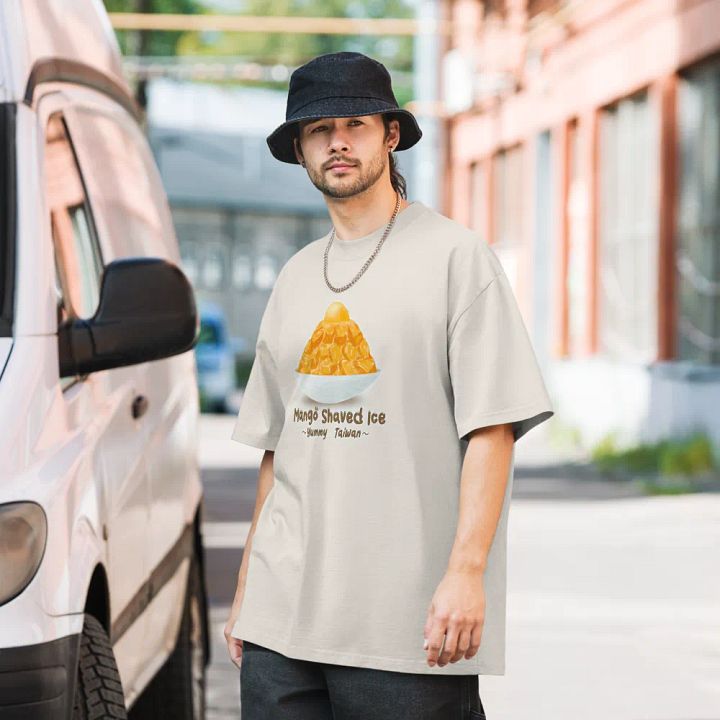 Summer dessert_Taiwan mango shaved ice Oversized T-Shirt product image (2)