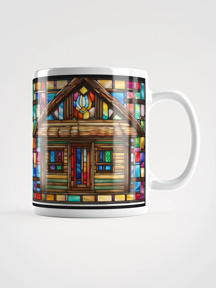 #003 Stained Glass Style Log Cabin Mug product image (1)