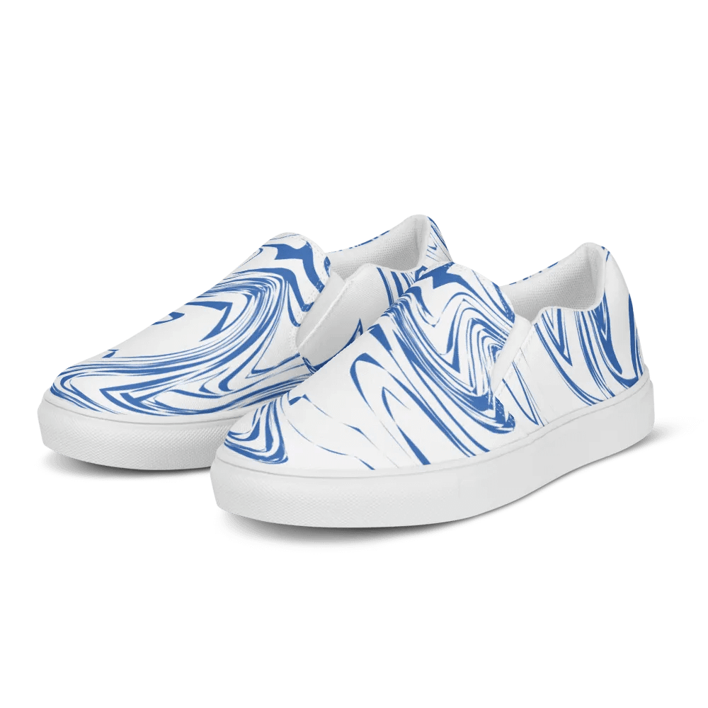 Azure Swirl Women's Slip-On Shoes product image (3)