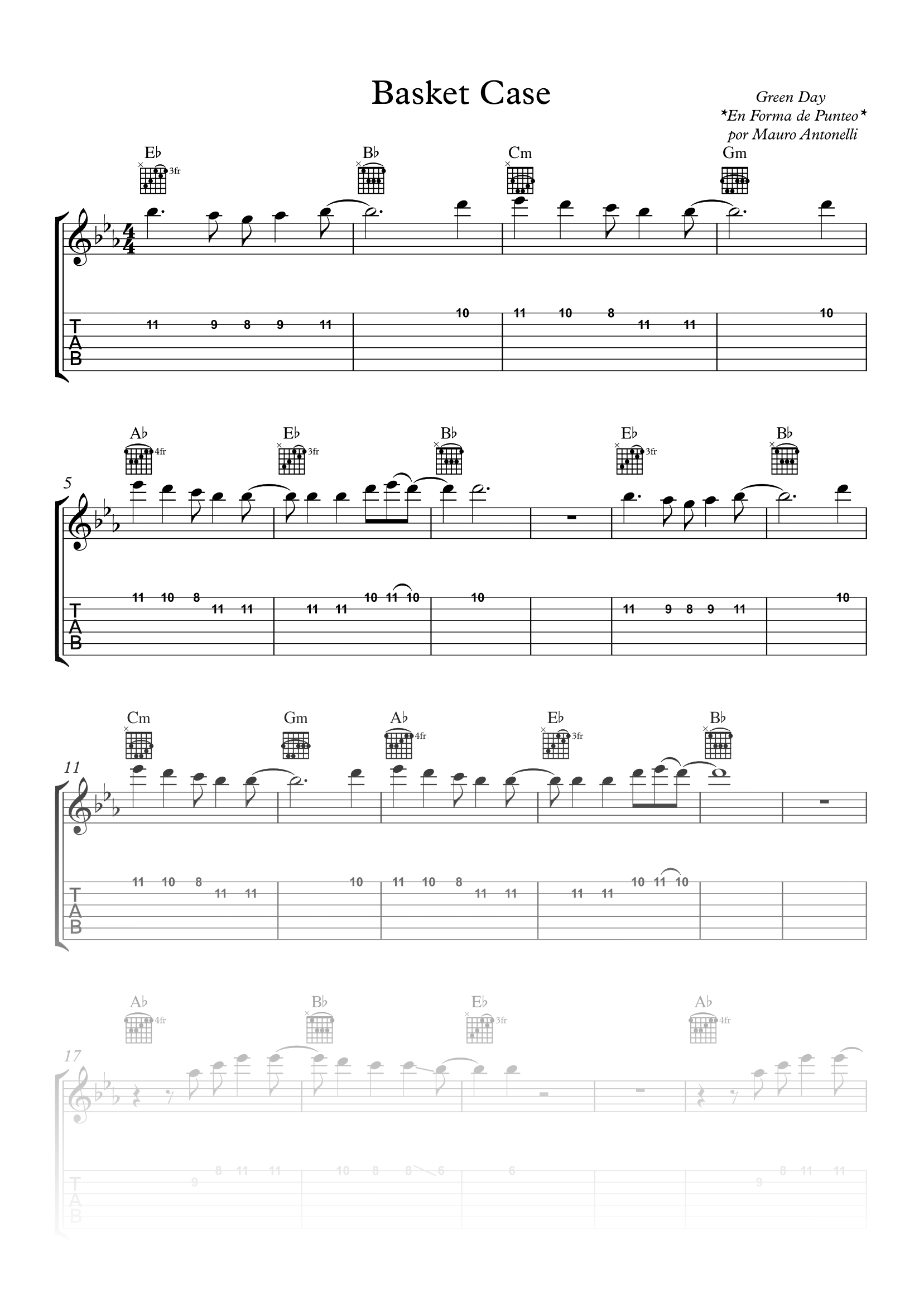 Basket case - Partitura + Tab + Acordes + Pista product image (1)