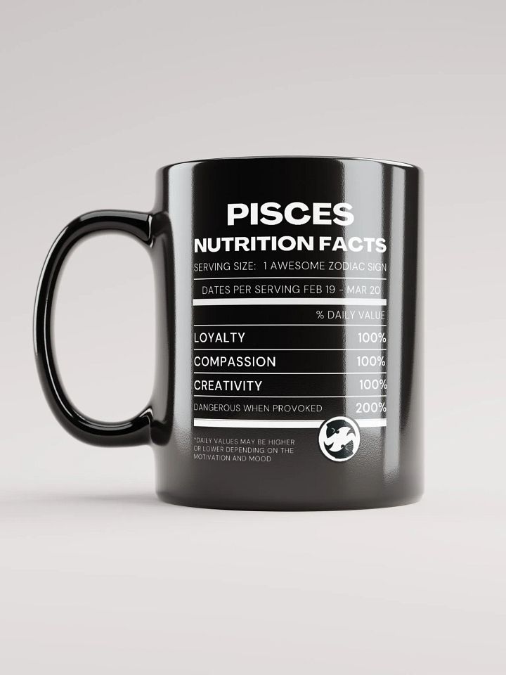 Pisces Nutrition Facts Mug product image (1)