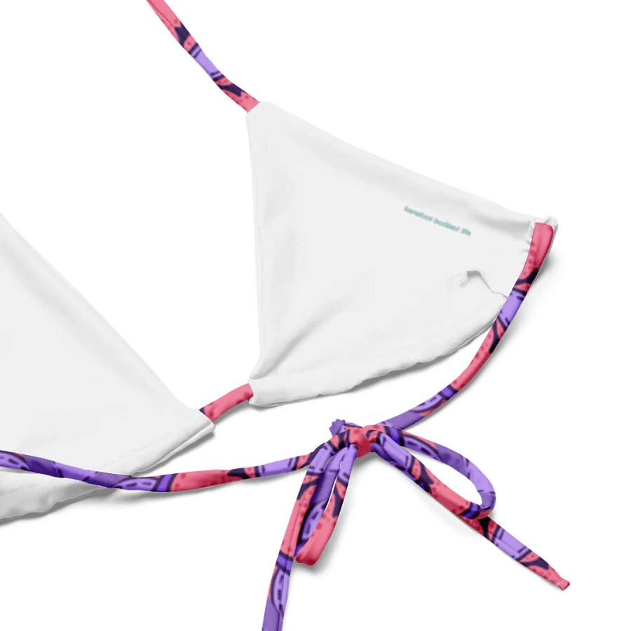Peach and Lilac Symmetry Pattern String Bikini Top product image (4)