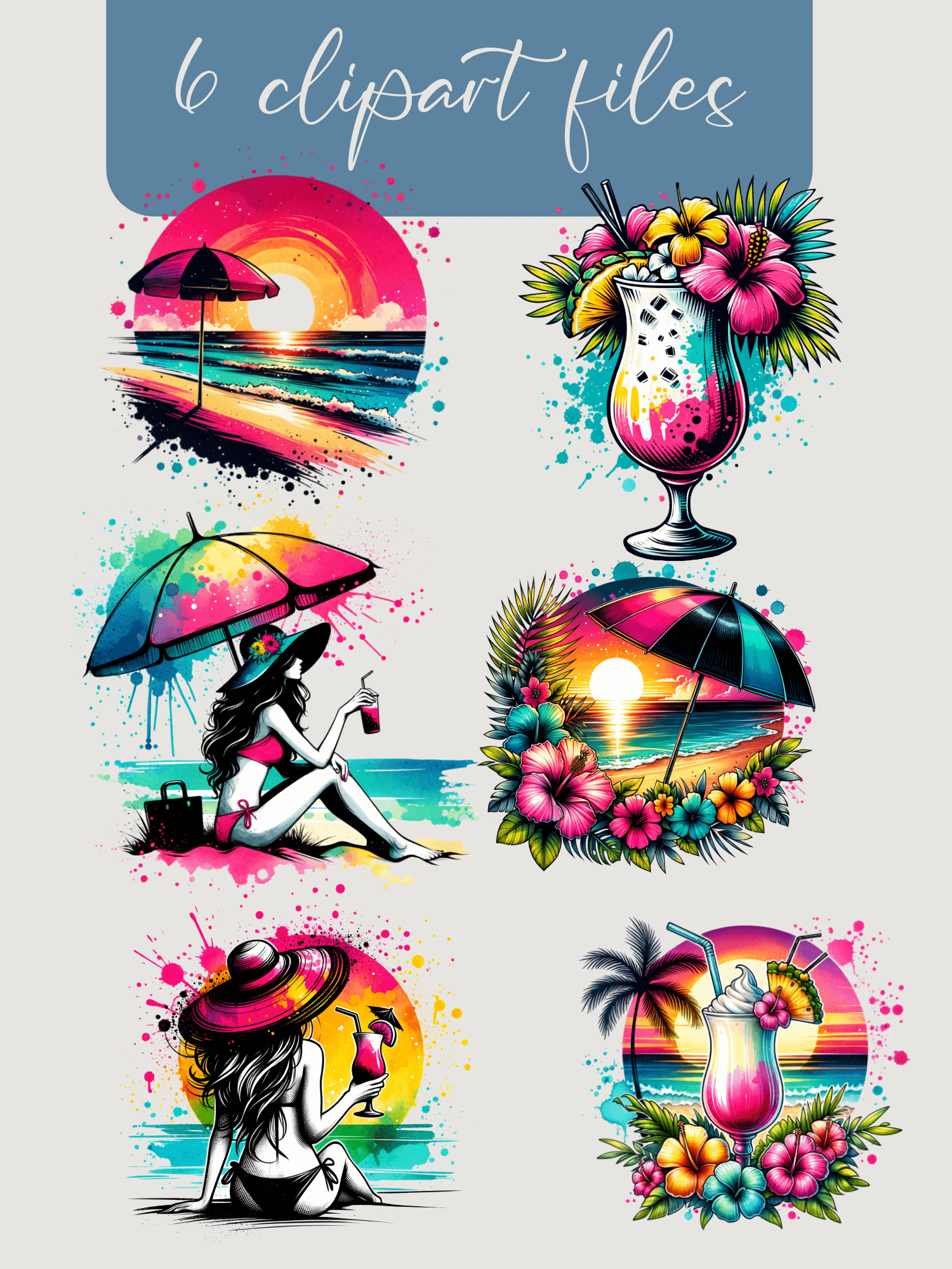 Colorful Summer Vibes - clipart png product image (1)