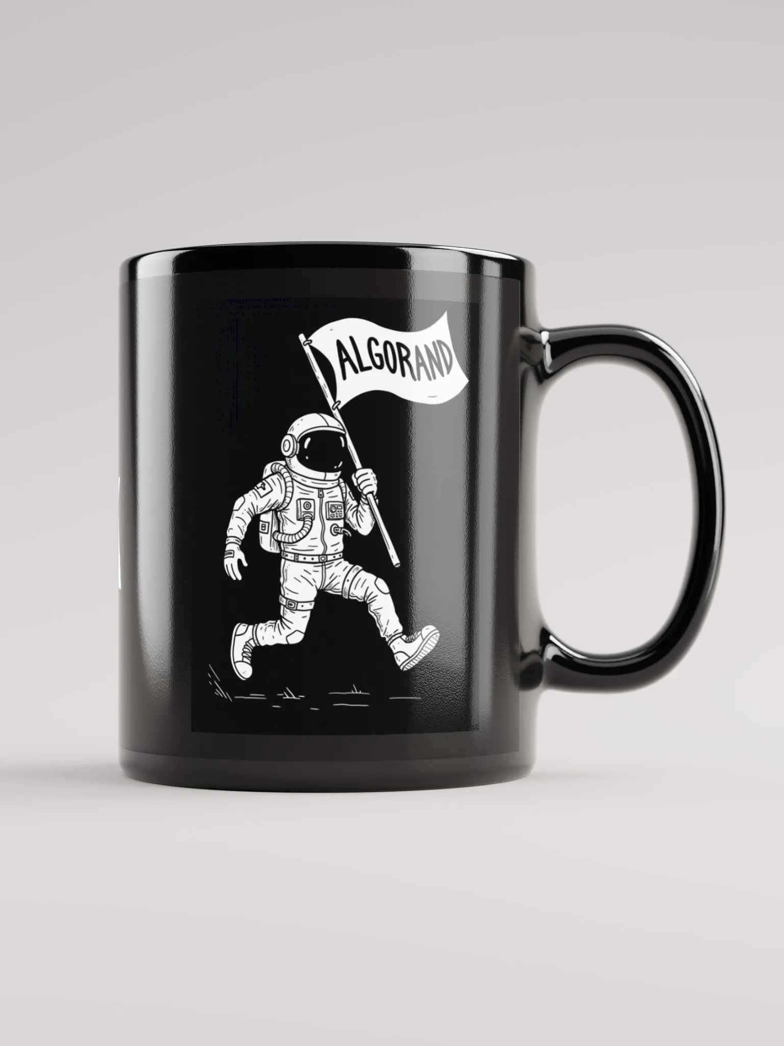 Algorand Moon Man Black Ceramic Coffee Cup product image (1)