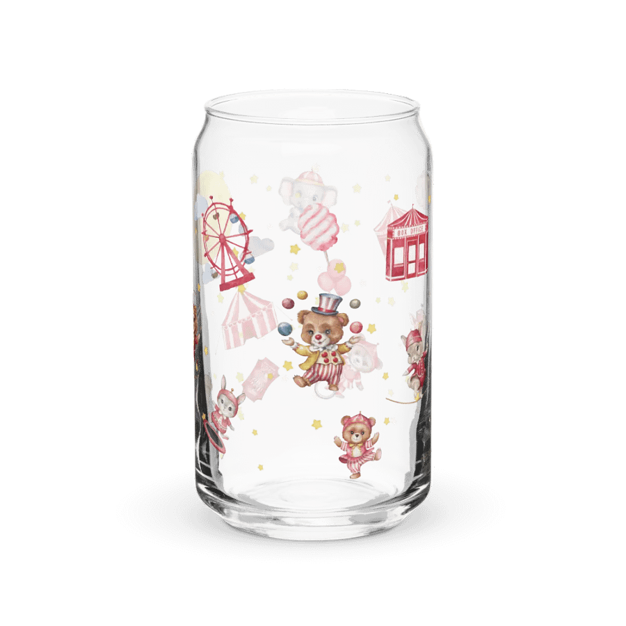 Midnight Circus Montage Glass Can | 16oz – Unique & Whimsical Drinkware product image (9)