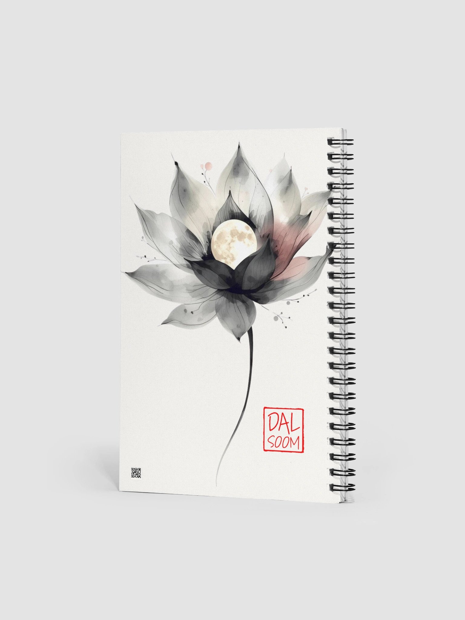 Moonlit Lotus Spiral Notebook product image (4)