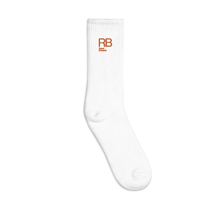 RB Embroidered Socks in White product image (2)
