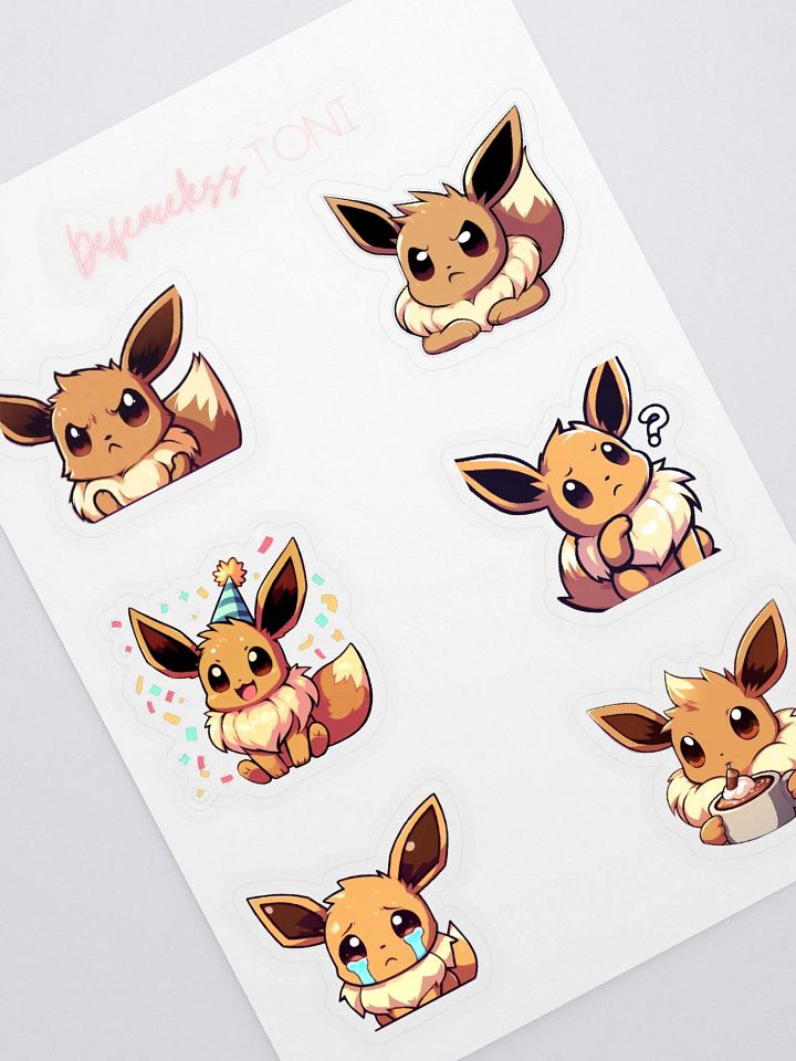 Eevee sticker sheet 1 product image (1)