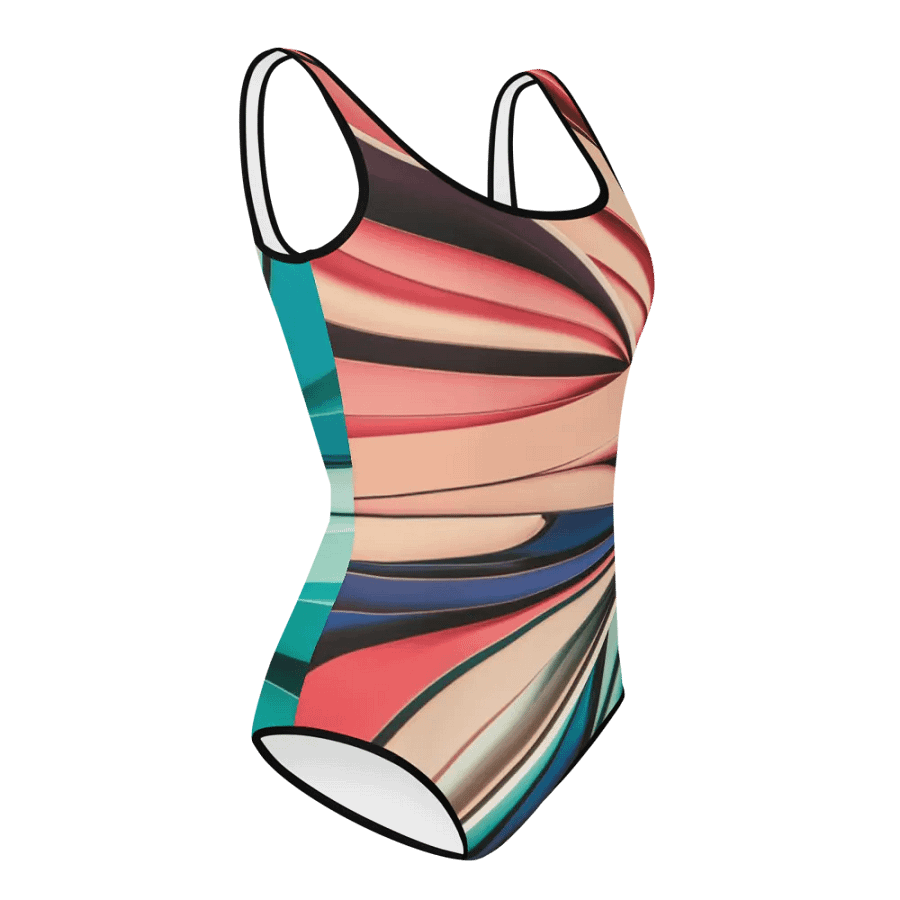 TDS Music Youth Abstract Swimsuit in Vibrant Colors (Sizes 8-20) product image (6)