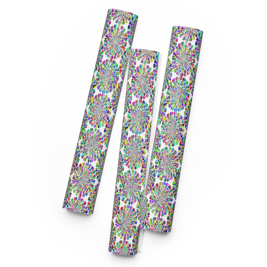 Winter's Kaleidoscope: Rainbow Snowflake Wrapping Paper product image (3)