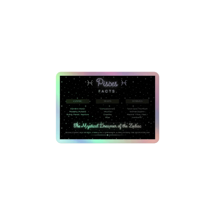 Pisces, Attributes , Holographic Sticker product image (1)