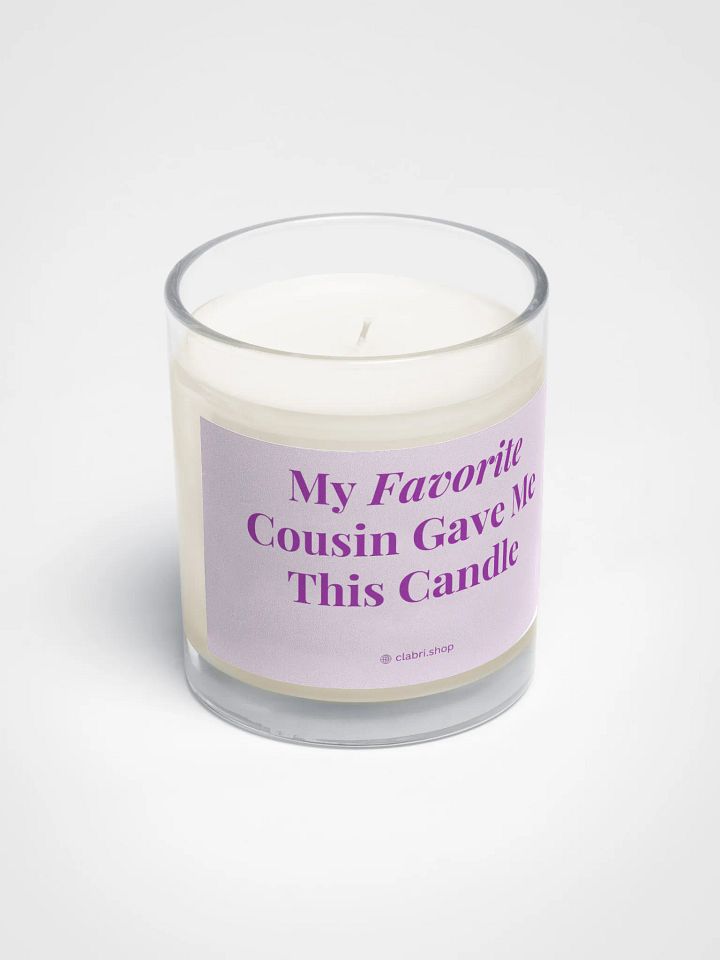 My Favorite Cousin Gave Me This Candle – Soy Wax Gift for Cousins in Clear Glass Jar product image (2)