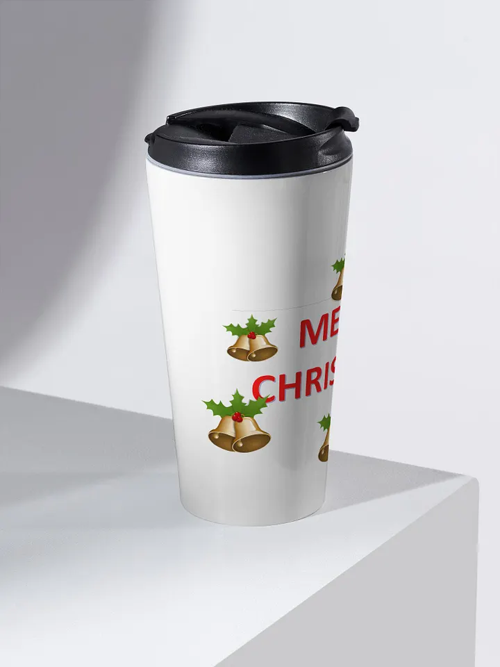 Golden Bells Merry Christmas Stainless Steel Travel Mug product image (2)