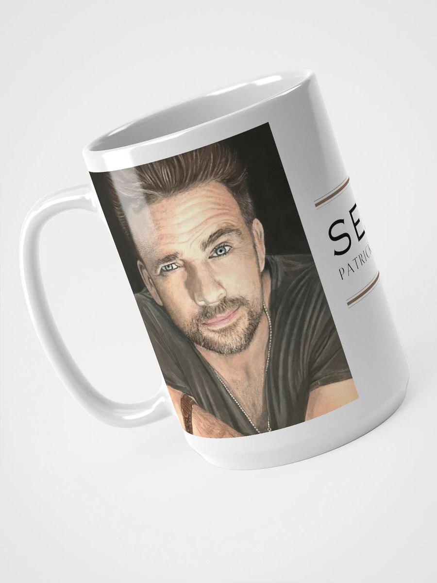 The Lifted Brow – Sean Patrick Flanery Pastel Portrait Mug (15 oz) product image (3)