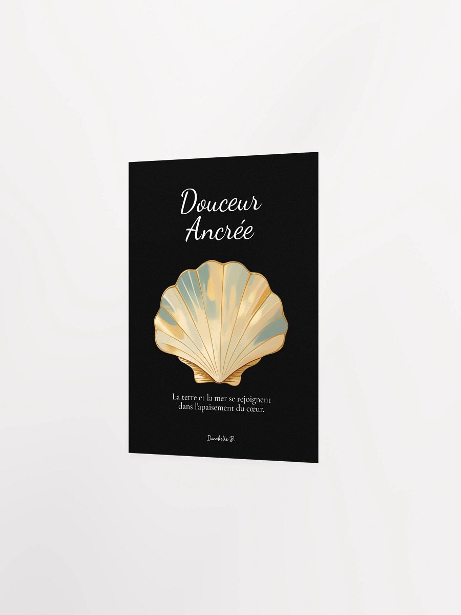 Poster artistique - Coquille Saint-Jacques - Douceur Ancrée - Cadeau Déco Energie Vibratoire product image (2)