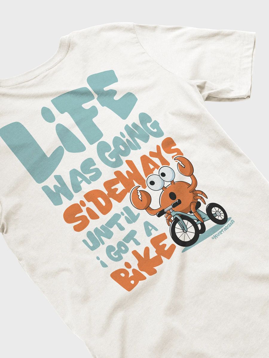 Funny Crab Cycling T-Shirt – Life Was Going Sideways Until I Got a Bike, Cute Punny Ocean Bike Tee product image (16)
