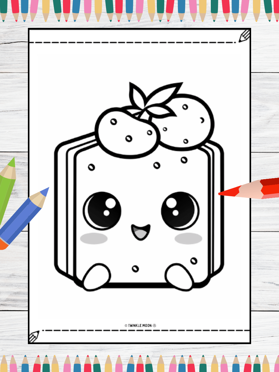 20 Cute Kawaii Coloring Pages#9 (PDF Coloring Pages) product image (5)