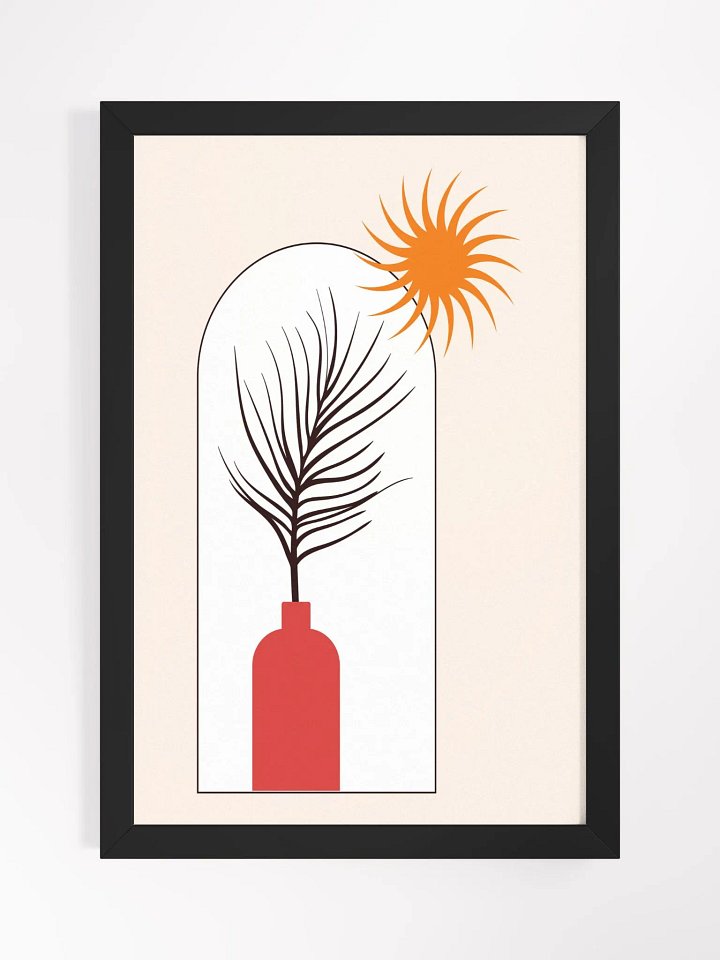 Minimalist Vase and Sun Framed Poster product image (4)