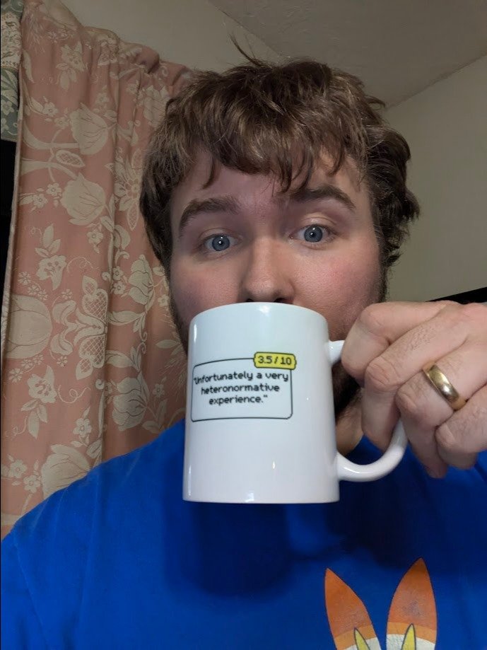 Unfortunately Heteronormative - Pixel Art Coffee Mug - Sublimation Printed product image (2)