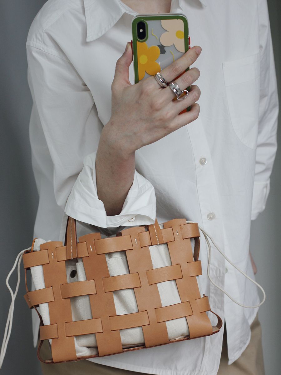 Vegetable Tanned Leather Caged Bag - Small product image (4)
