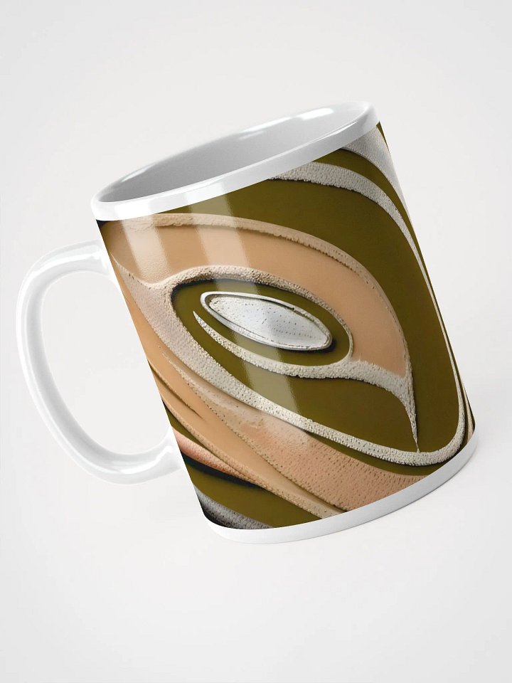 Abstract In Earthtones White Glossy Mug product image (1)