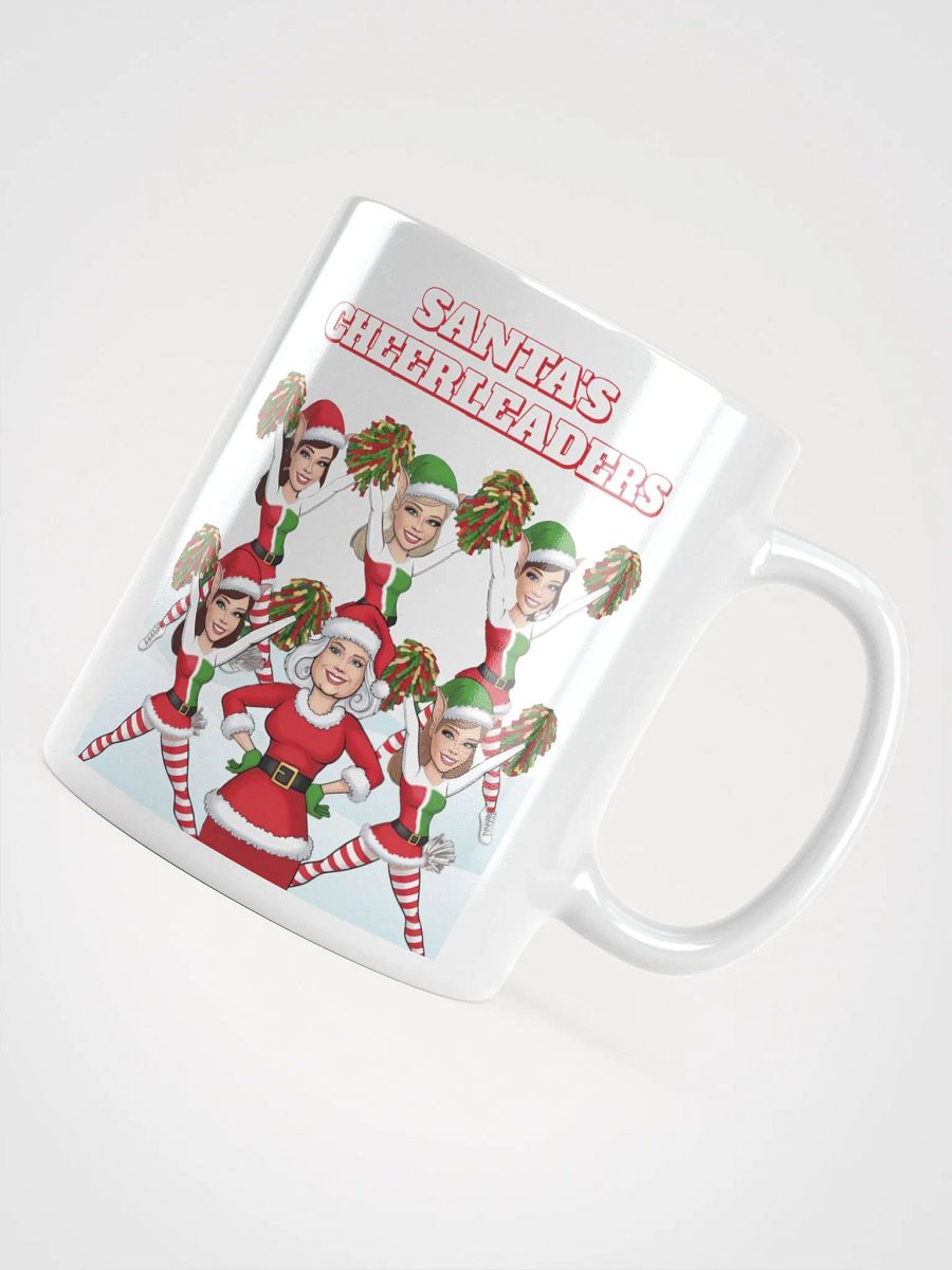 Santa's Cheerleaders Elves Squad White Mug product image (10)