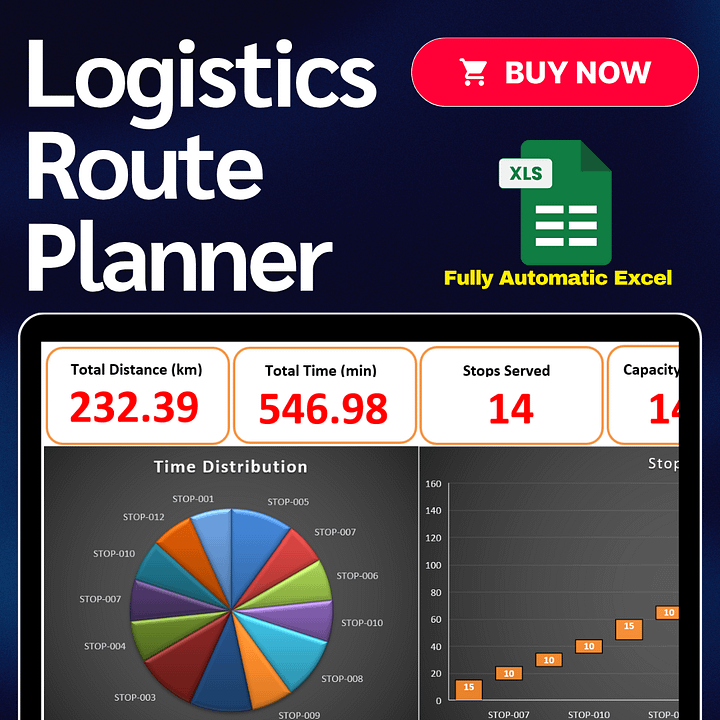 Logistics Route Planner Optimization using Excel product image (1)